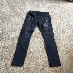Embroidered Black Jeans for kids